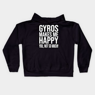 Gyros Greek Street Food Delight Savory Gyros with Tzatziki and Fresh Veggies  Merch For Men Women Kids Food Lovers For Birthday And Christmas Kids Hoodie